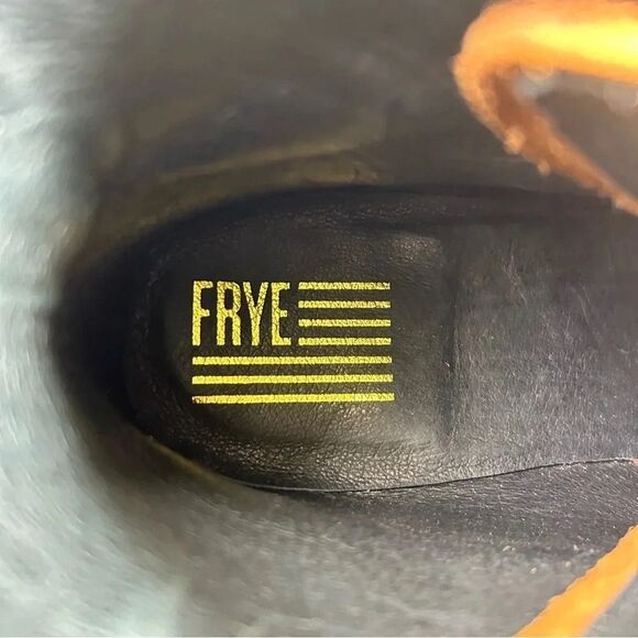 Frye Garrison Boots Lace Up Cap Toe Lace Up Leather Combat Boot Mens Size 8 D - Picture 10 of 10